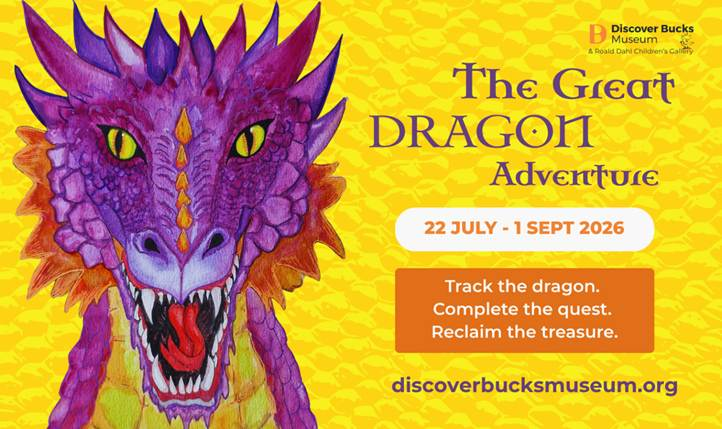 Artwork for the Great Dragon Adventure summer trail at Discover Bucks Museum